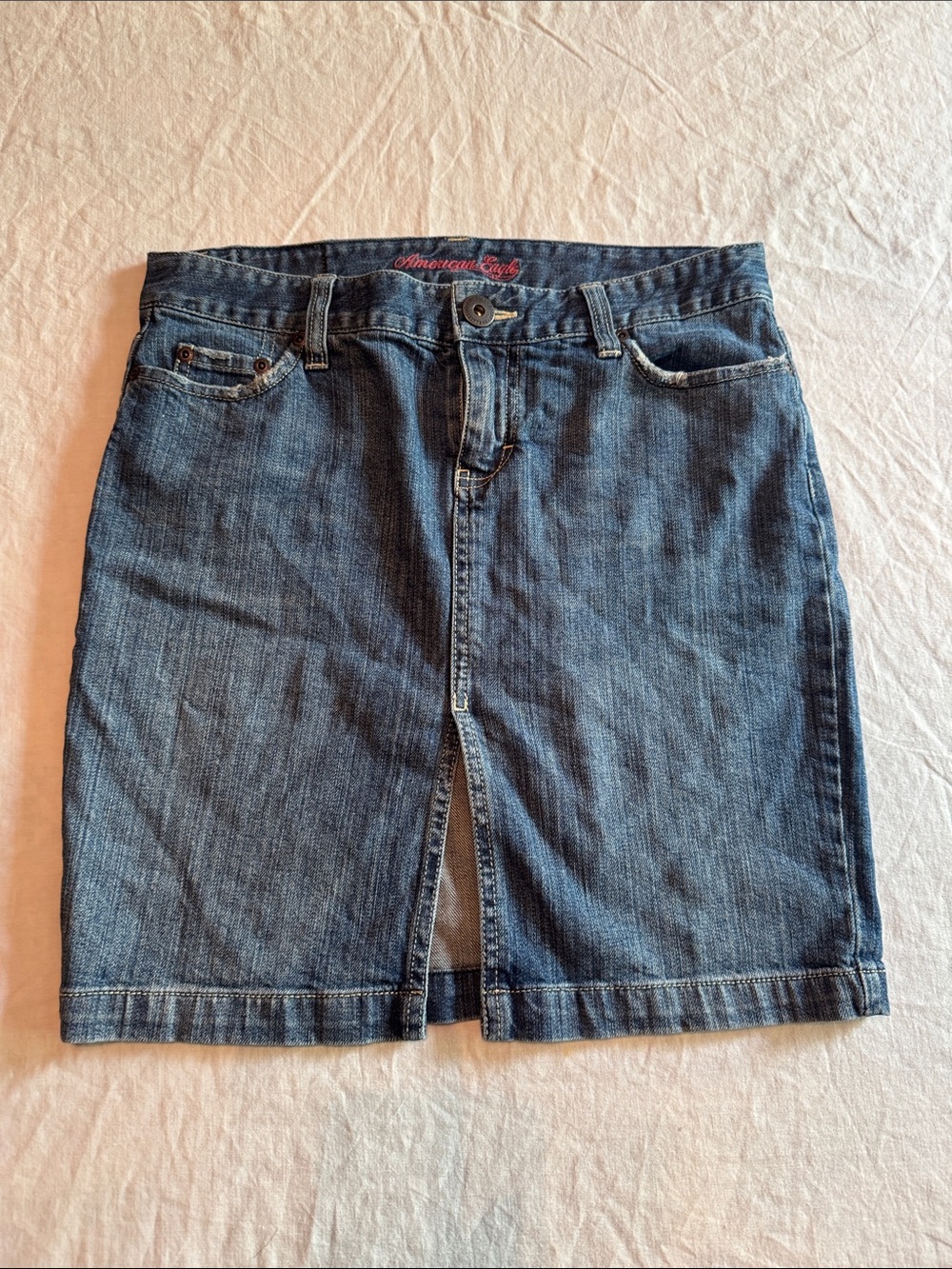 Vintage American Eagle Outfitters Blue Denim Mini Skirt